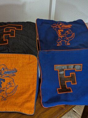4 Florida Gators Logo Pillow Covers Go Gators